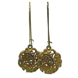 Vintage Gold Filigree Dangling Earrings